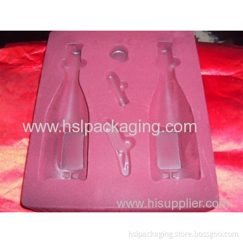 Factory Provide Ps Flocking Blister Tray For Wine Packaging